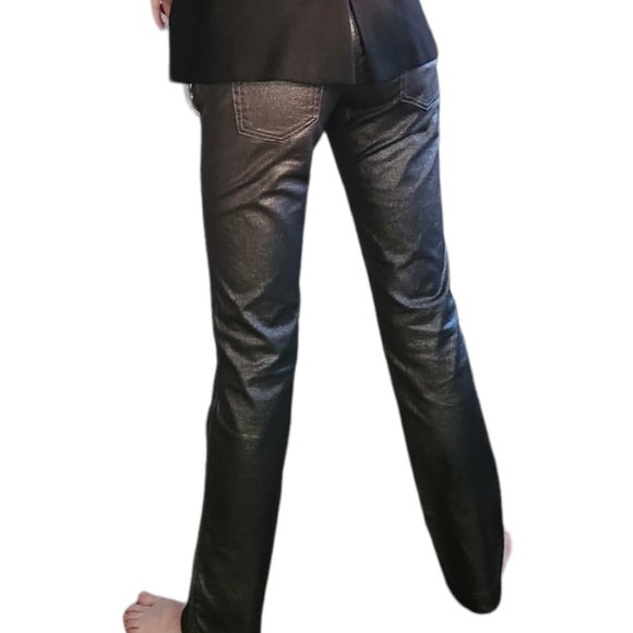 Y2k DOLCE & GABBANA vintage Metallic LOW RISE Jeans - Picture 4 of 10